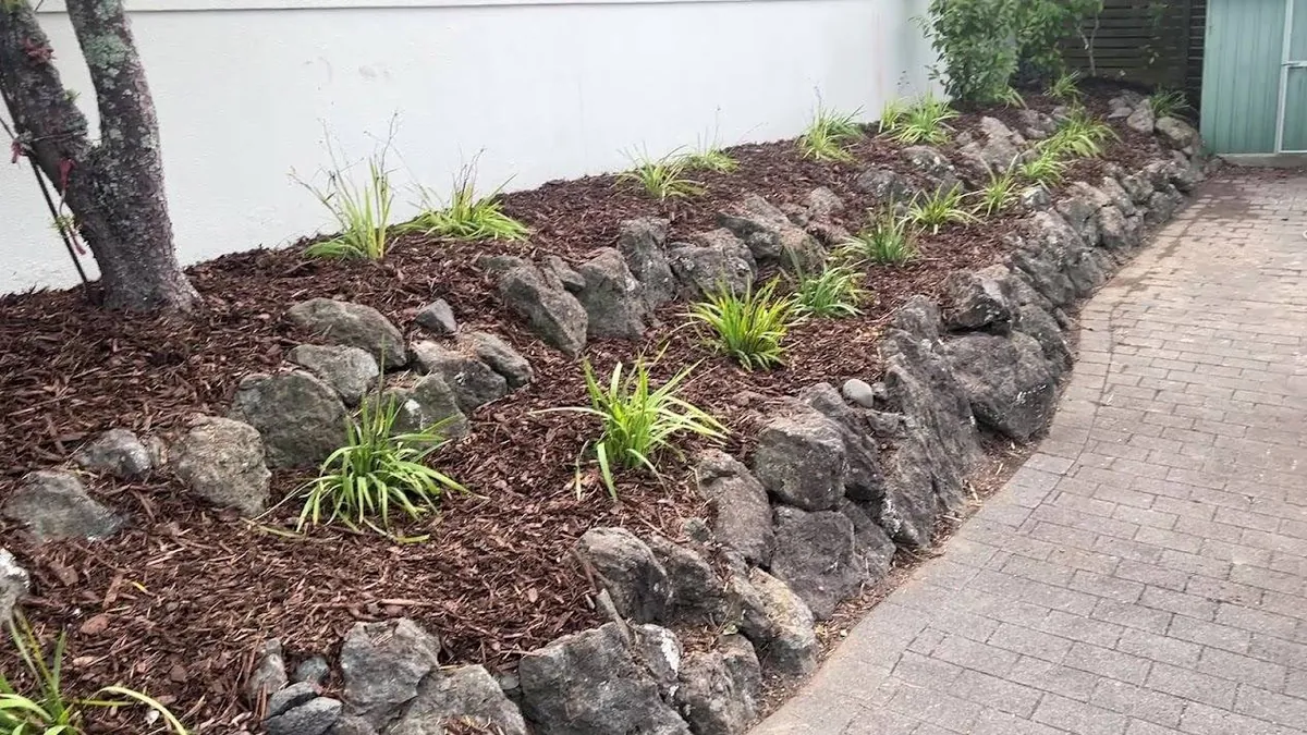 A freshly finished, tidy garden bed by Greenlight Property & Garden in Auckland